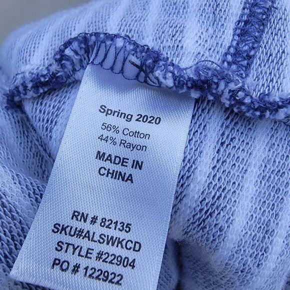 Fresh Produce Blue White Stripe Open Front Cardigan Sweater Long Sleeve Size XL - Picture 4 of 4